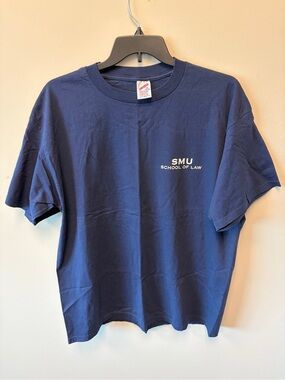 VTG SMU School of Law T-Shirt XXL 1997 Navy Cotton Oxford Univ Tee Jerzees Rare